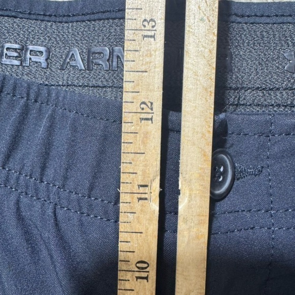 Under Armour Pants Mens 38 Black Slacks Chino Mid Rise Stretch Waist Straight - Picture 13 of 14